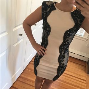Cream and black dress, never worn.
